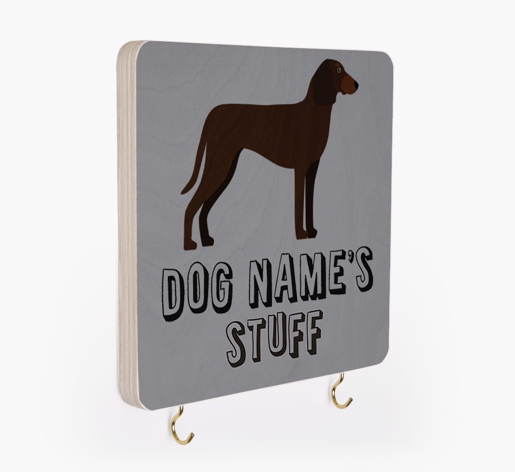 'Dog's Stuff' - Personalized {breedFullName} Lead & Collar Hanger