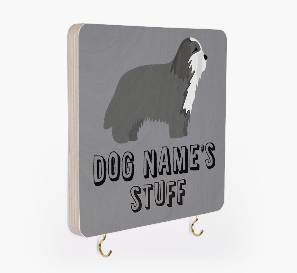 'Dog's Stuff' - Personalized {breedFullName} Lead & Collar Hanger
