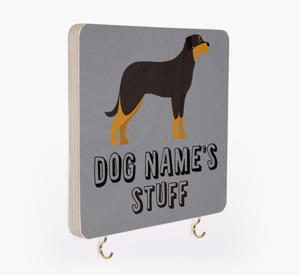 'Dog's Stuff' - Personalized {breedFullName} Lead & Collar Hanger