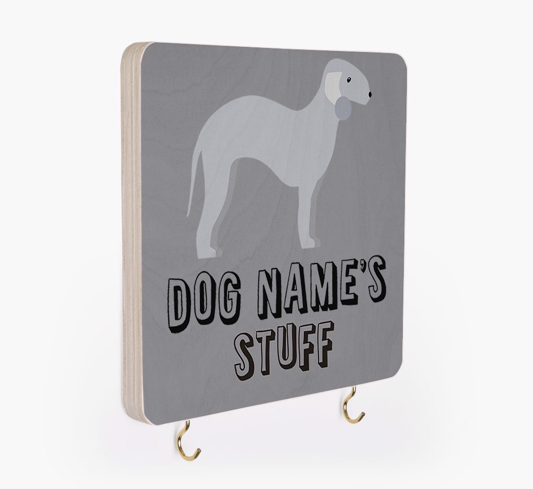 'Dog's Stuff' - Personalized {breedFullName} Lead & Collar Hanger