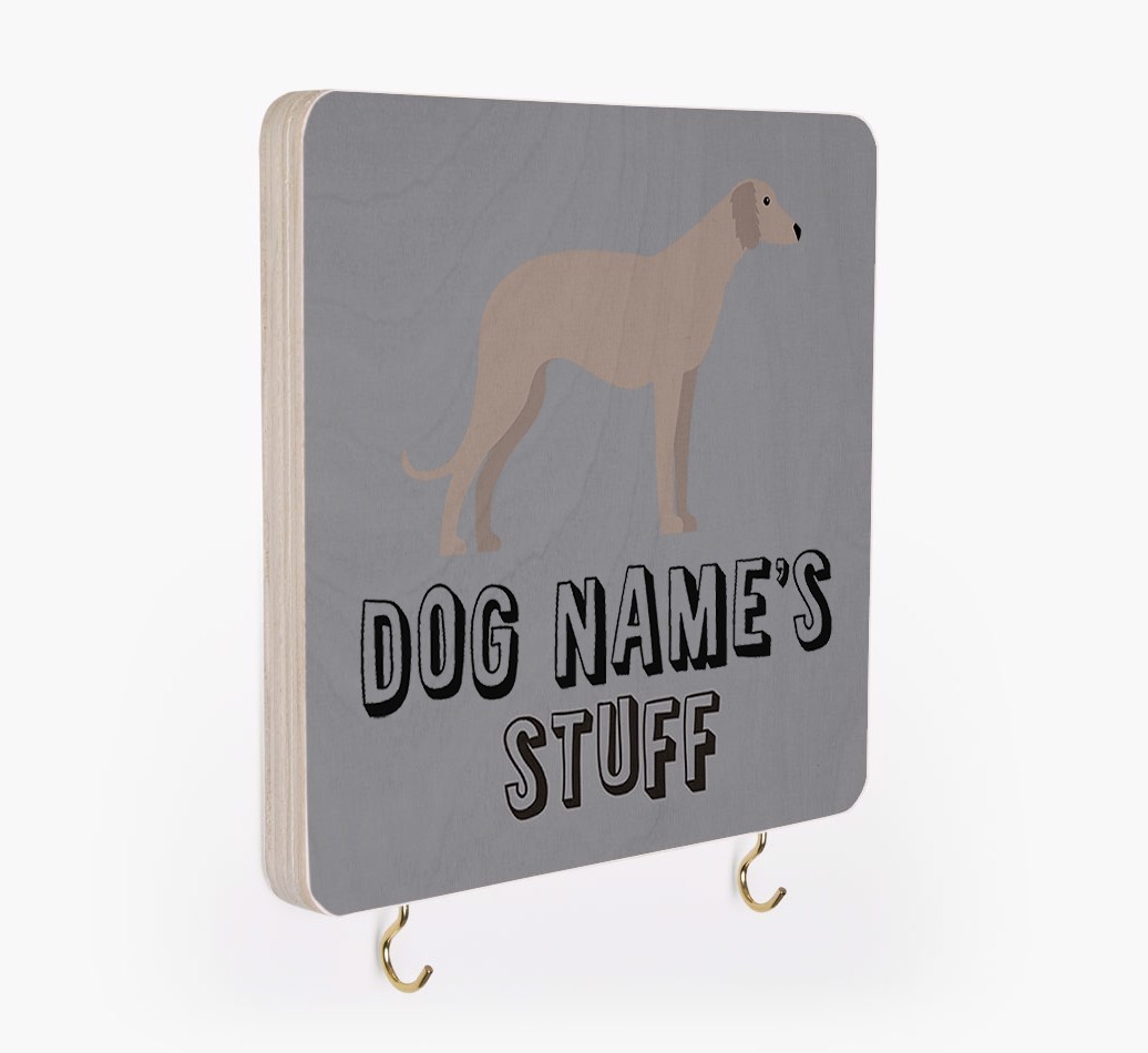 'Dog's Stuff' - Personalized {breedFullName} Lead & Collar Hanger