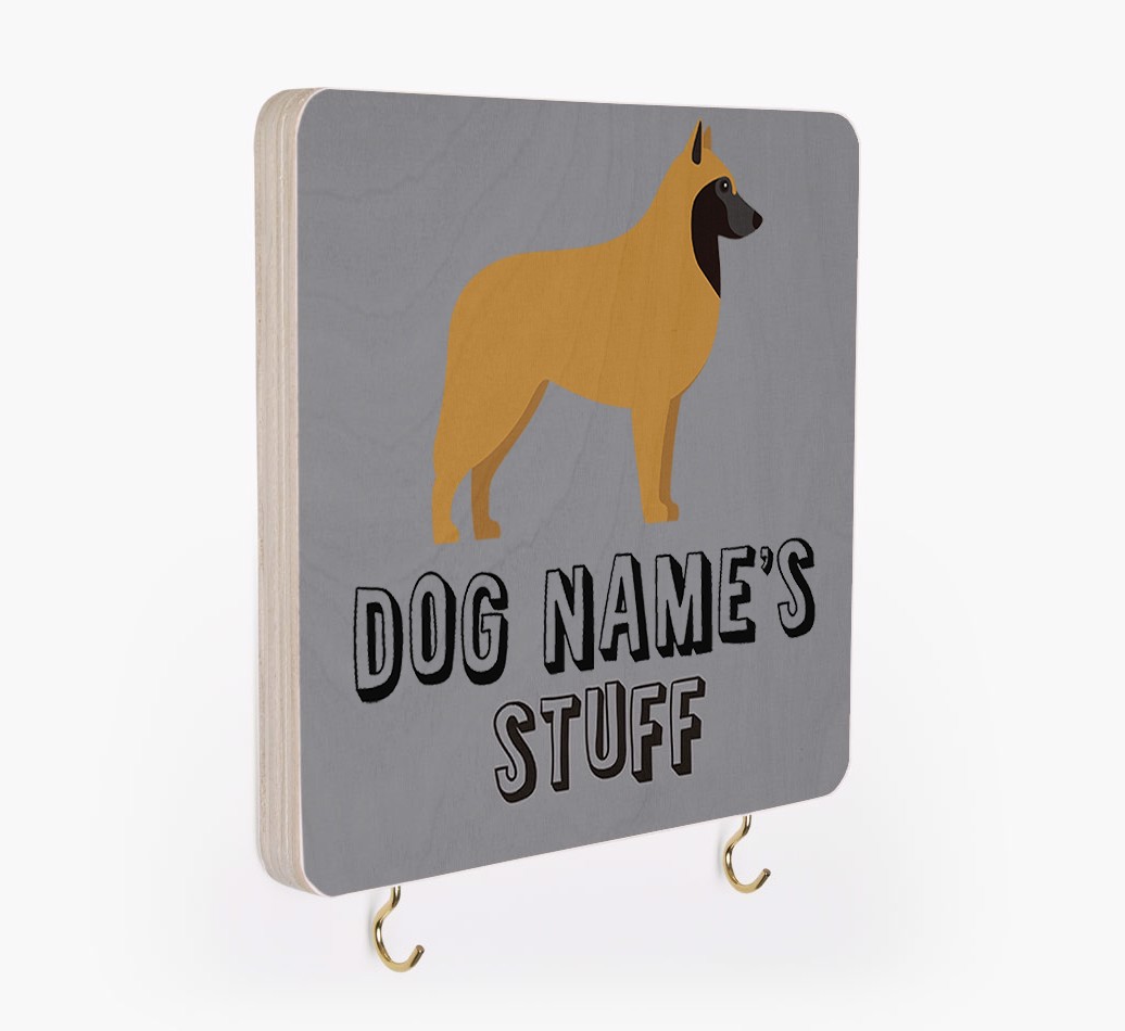 'Dog's Stuff' - Personalised {breedFullName} Lead & Collar Hanger