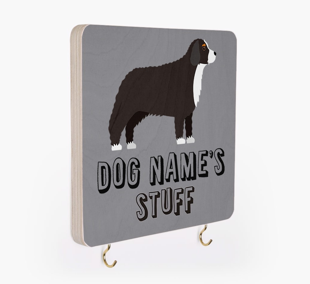 'Dog's Stuff' - Personalized {breedFullName} Lead & Collar Hanger