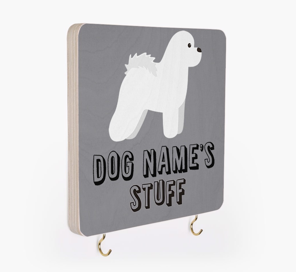 'Dog's Stuff' - Personalized {breedFullName} Lead & Collar Hanger