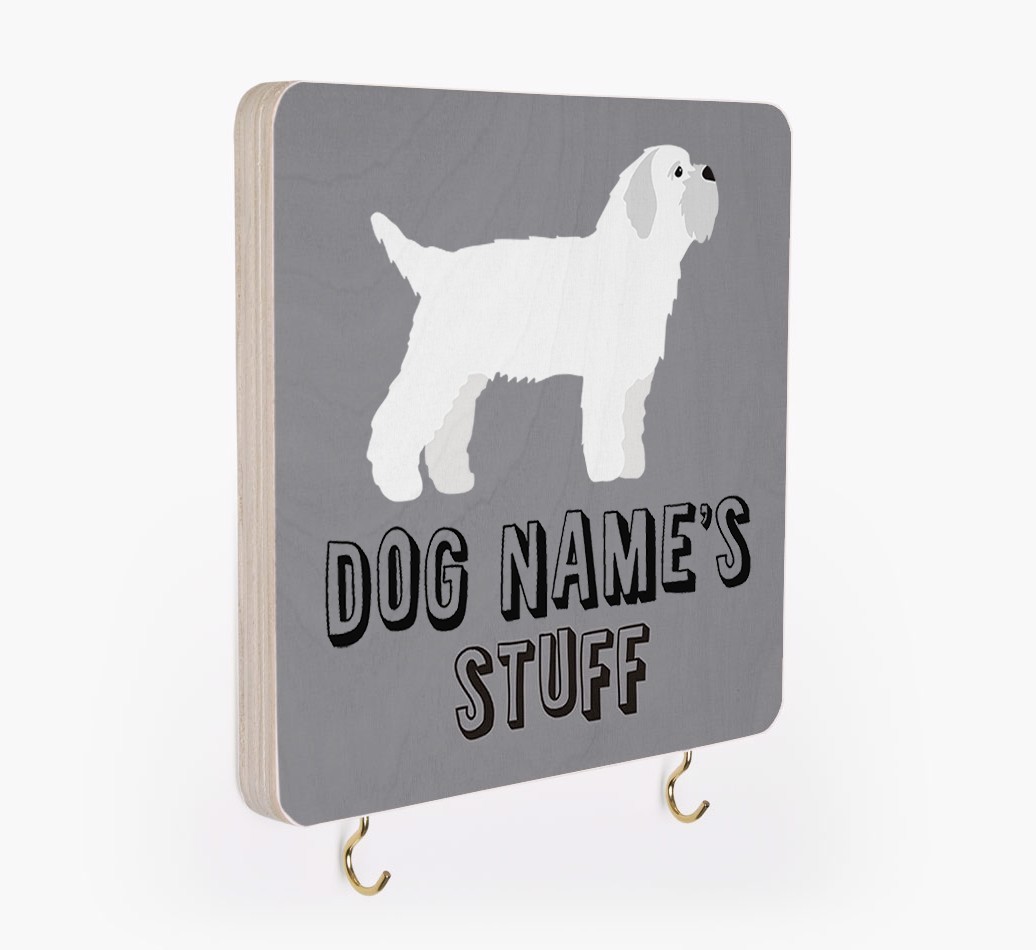 'Dog's Stuff' - Personalized {breedFullName} Lead & Collar Hanger