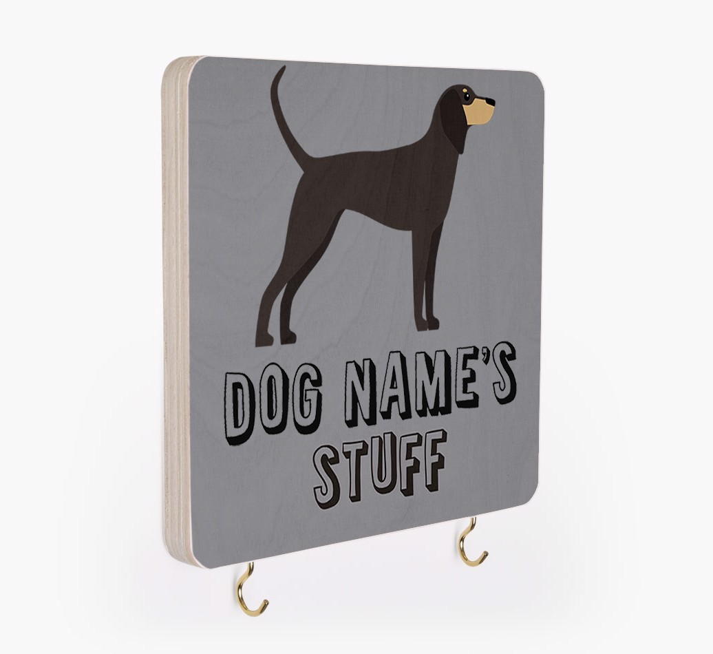'Dog's Stuff' - Personalized {breedFullName} Lead & Collar Hanger