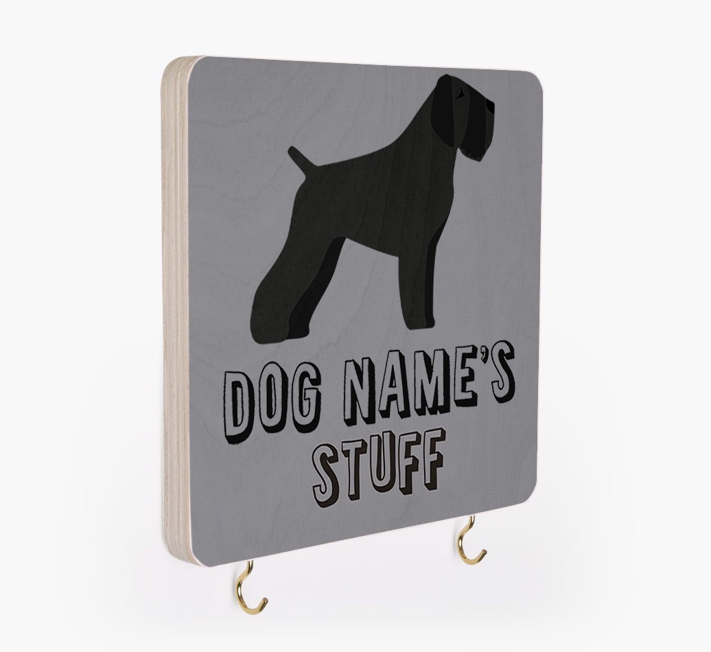 'Dog's Stuff' - Personalized {breedFullName} Lead & Collar Hanger