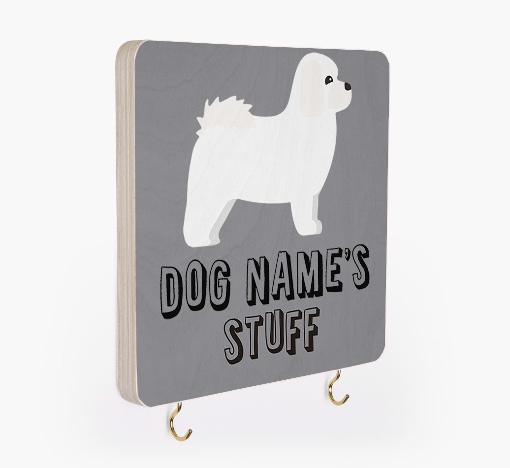 'Dog's Stuff' - Personalized {breedFullName} Lead & Collar Hanger