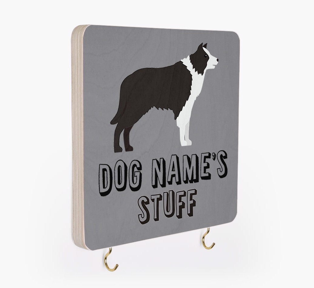 'Dog's Stuff' - Personalised {breedFullName} Lead & Collar Hanger