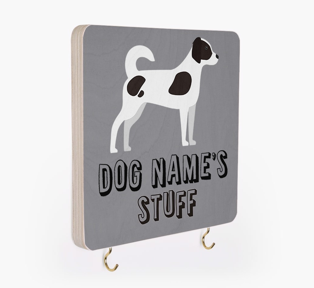 'Dog's Stuff' - Personalized {breedFullName} Lead & Collar Hanger