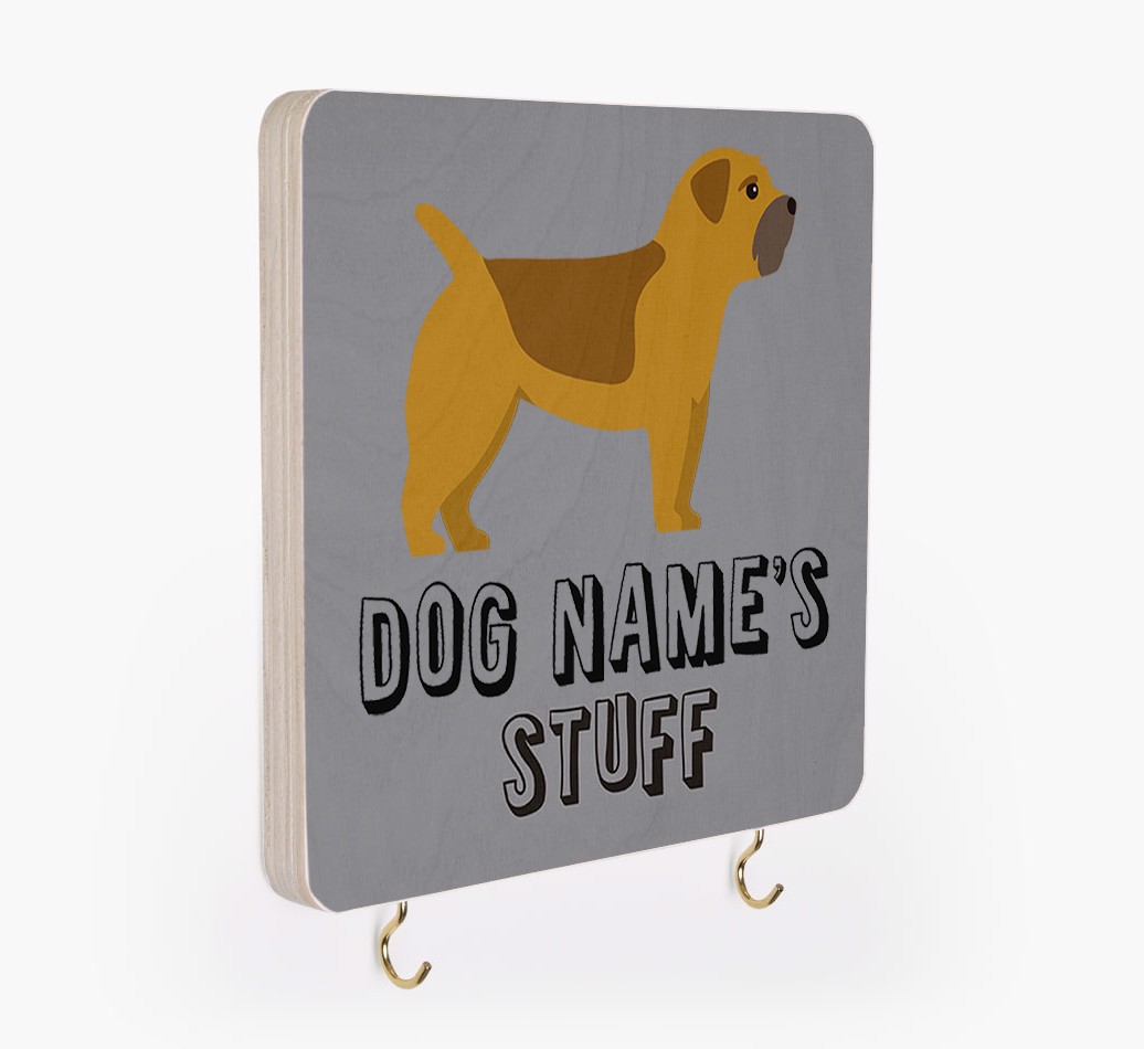 'Dog's Stuff' - Personalized {breedFullName} Lead & Collar Hanger