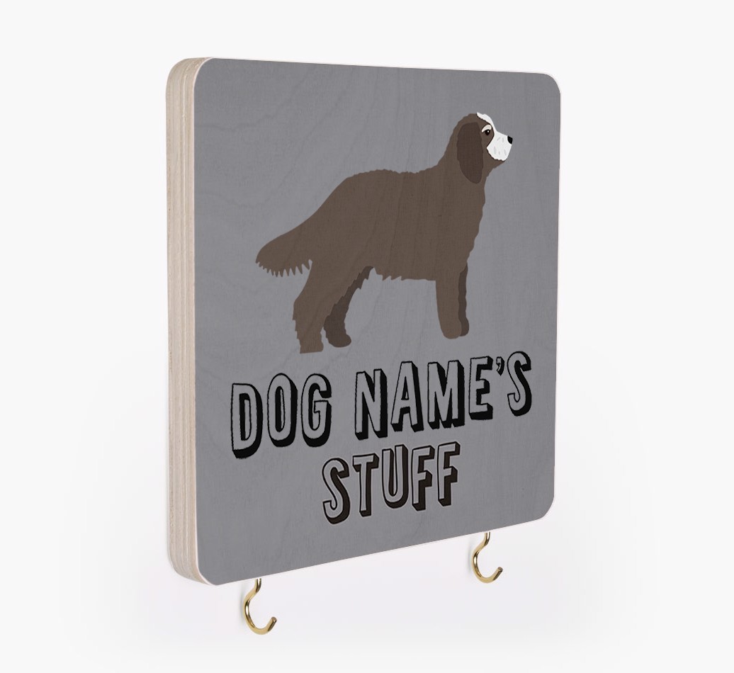 'Dog's Stuff' - Personalized {breedFullName} Lead & Collar Hanger