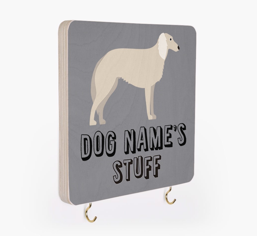 'Dog's Stuff' - Personalized {breedFullName} Lead & Collar Hanger
