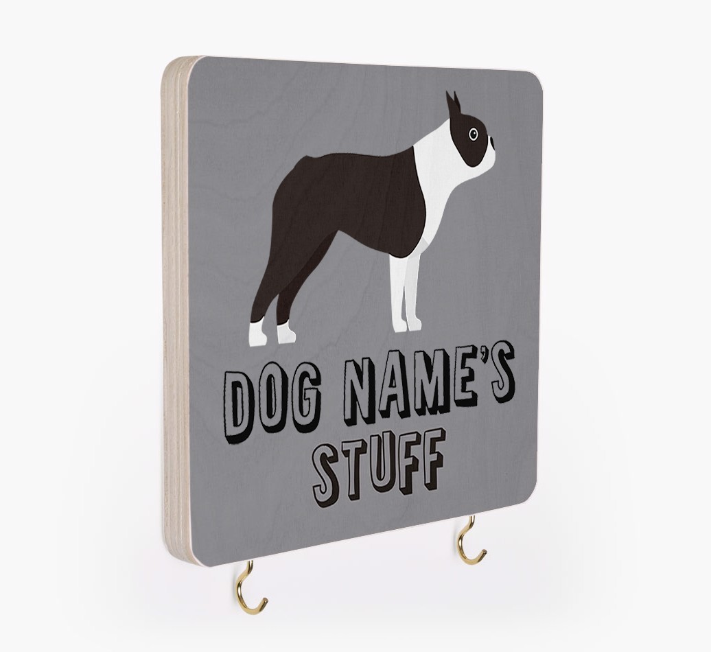 'Dog's Stuff' - Personalized {breedFullName} Lead & Collar Hanger