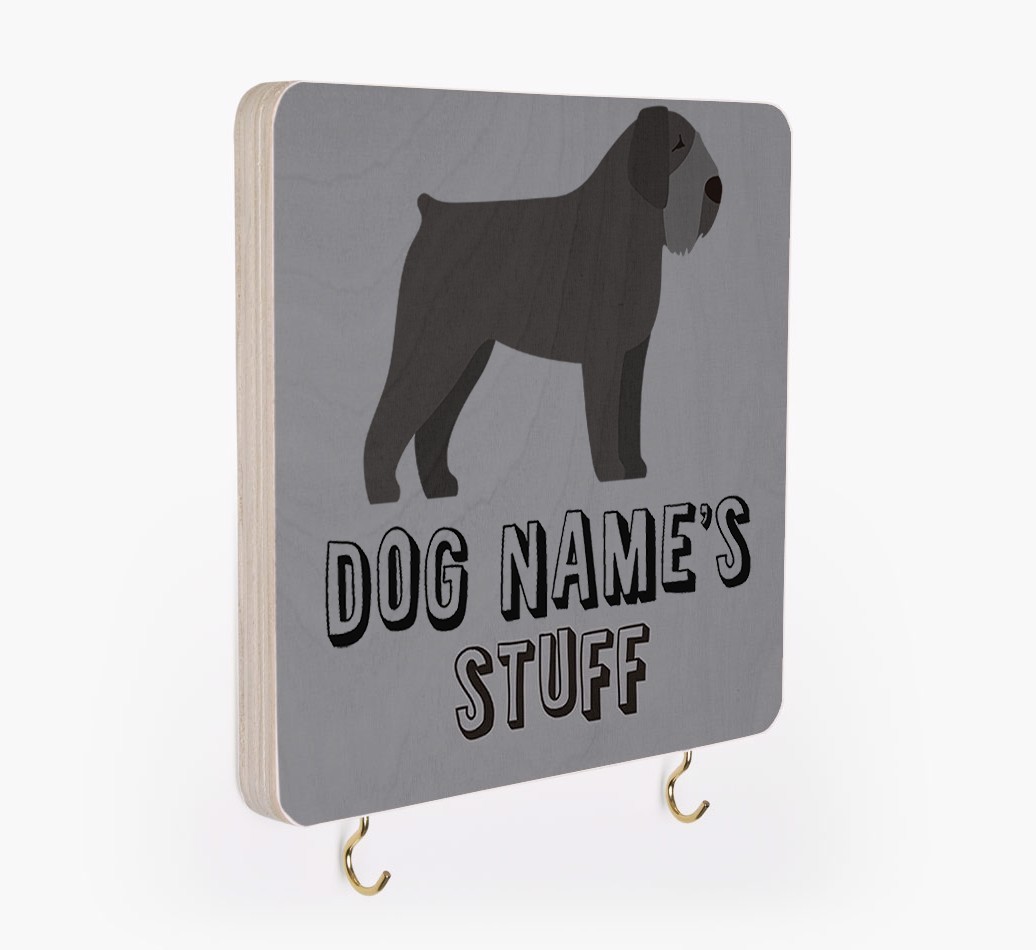 'Dog's Stuff' - Personalized {breedFullName} Lead & Collar Hanger