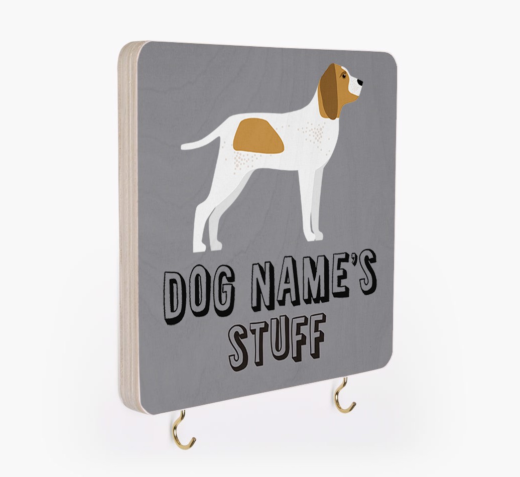 'Dog's Stuff' - Personalized {breedFullName} Lead & Collar Hanger