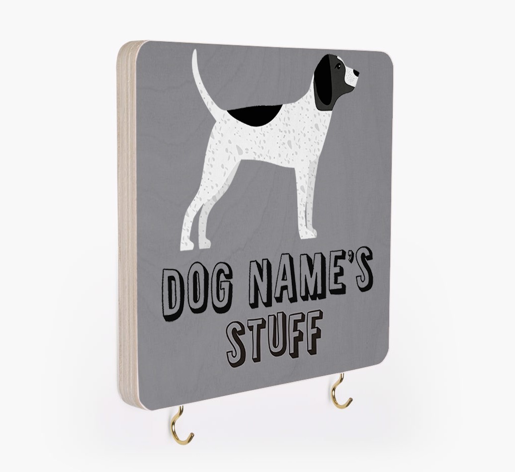 'Dog's Stuff' - Personalized {breedFullName} Lead & Collar Hanger