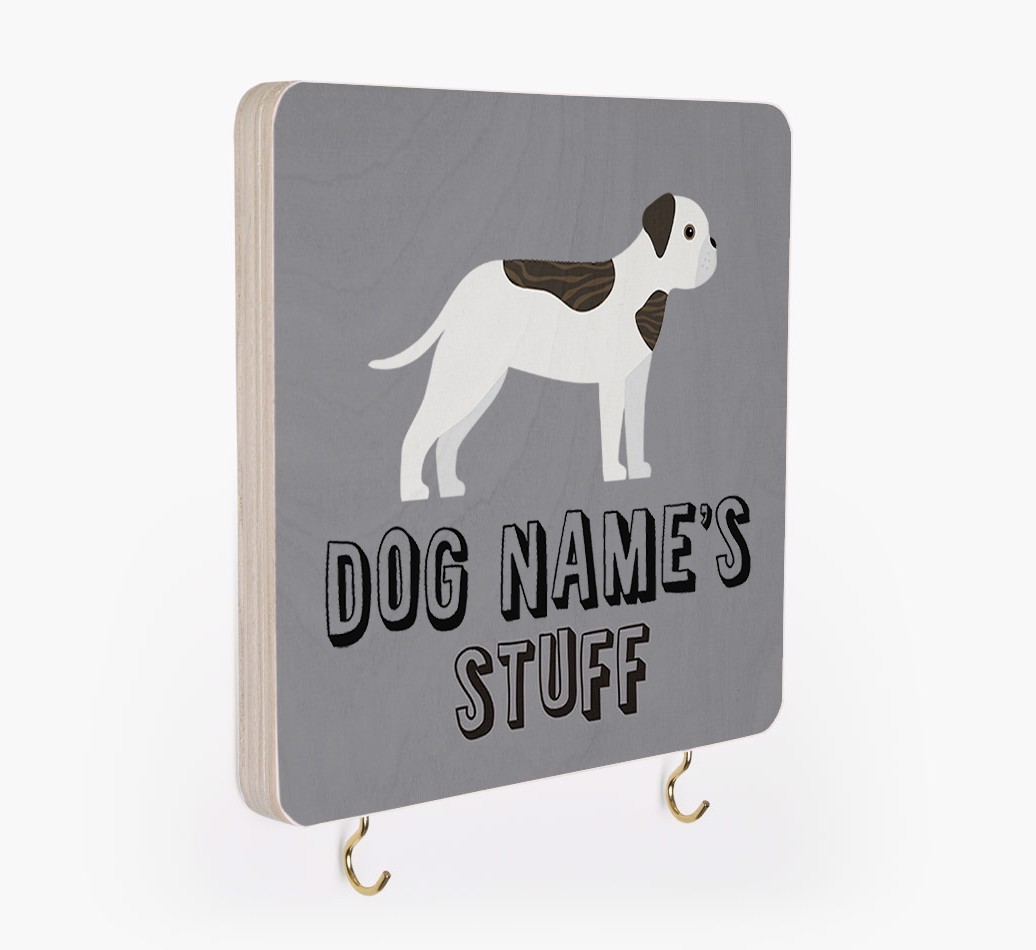 'Dog's Stuff' - Personalized {breedFullName} Lead & Collar Hanger