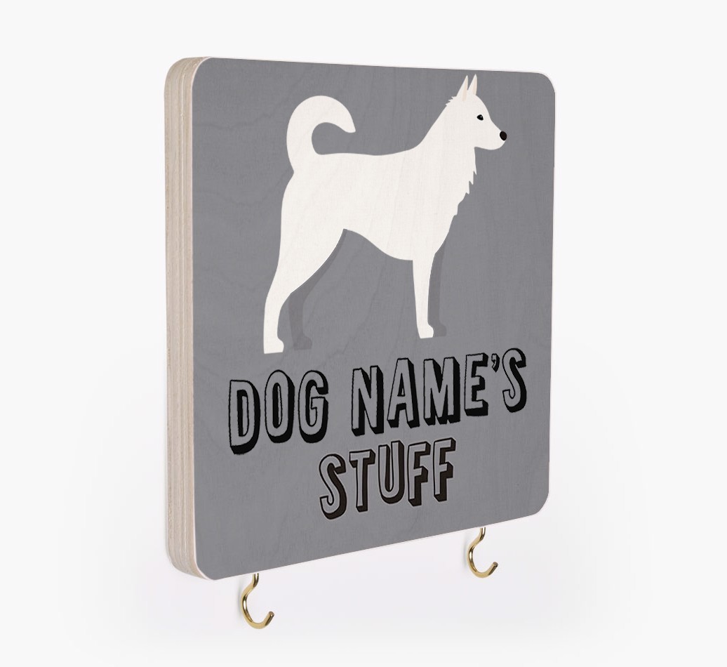 'Dog's Stuff' - Personalized {breedFullName} Lead & Collar Hanger