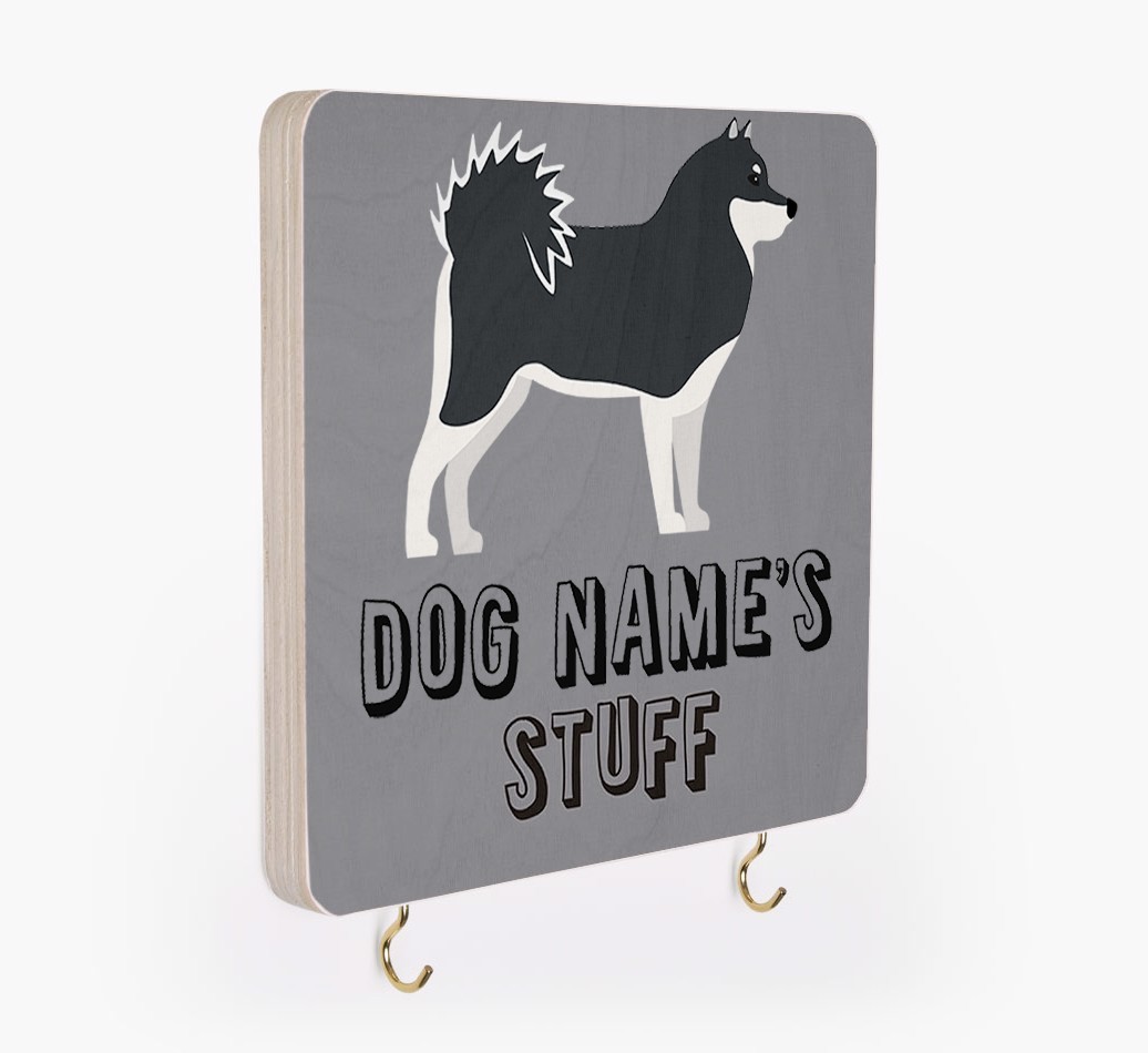 'Dog's Stuff' - Personalized {breedFullName} Lead & Collar Hanger