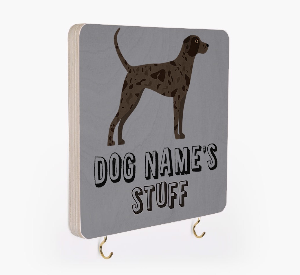 'Dog's Stuff' - Personalized {breedFullName} Lead & Collar Hanger