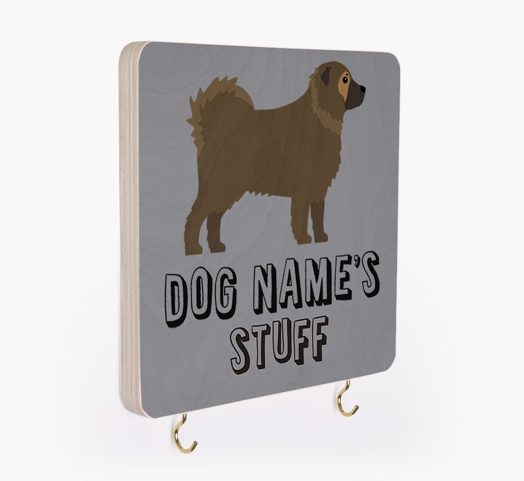 'Dog's Stuff' - Personalized {breedFullName} Lead & Collar Hanger