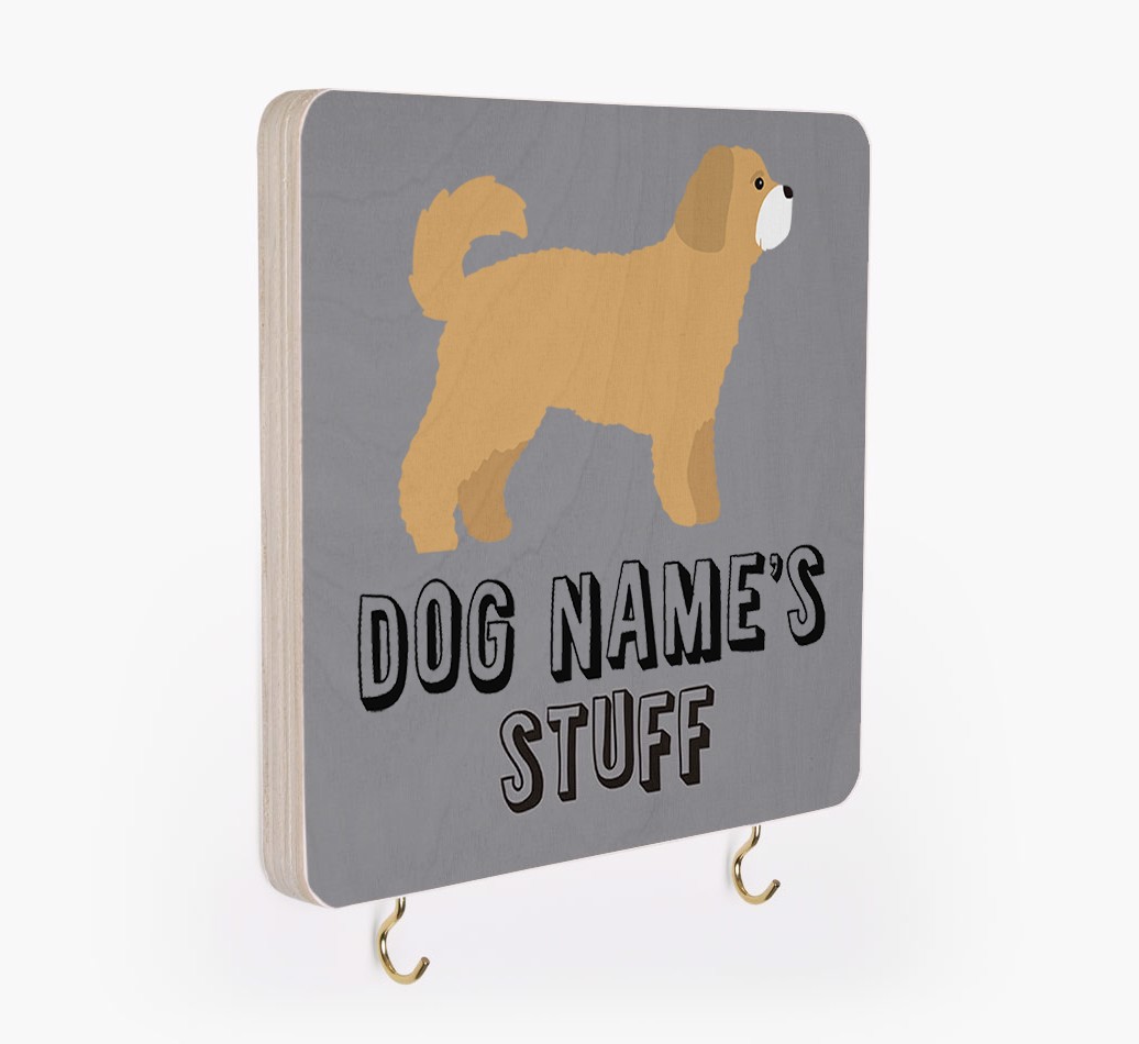 'Dog's Stuff' - Personalized {breedFullName} Lead & Collar Hanger
