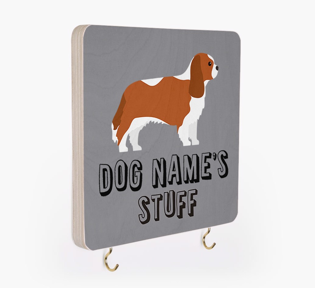 'Dog's Stuff' - Personalized {breedFullName} Lead & Collar Hanger