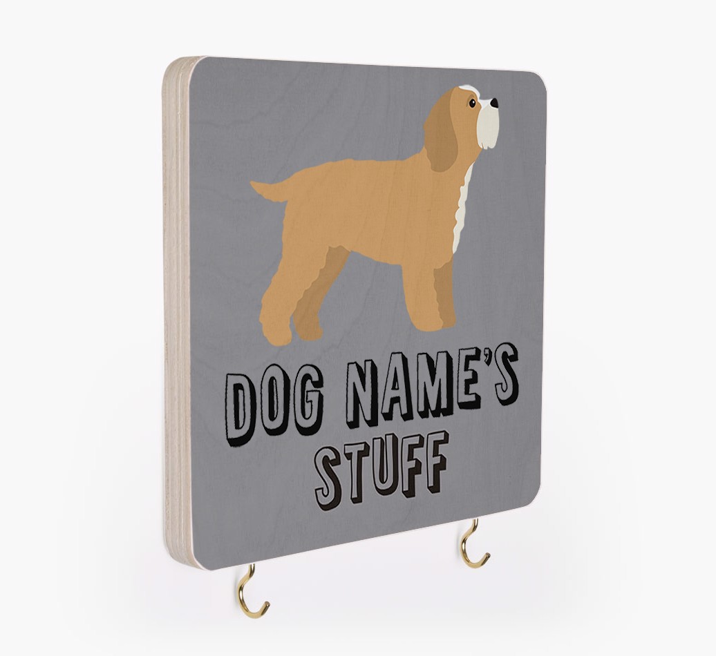 'Dog's Stuff' - Personalized {breedFullName} Lead & Collar Hanger