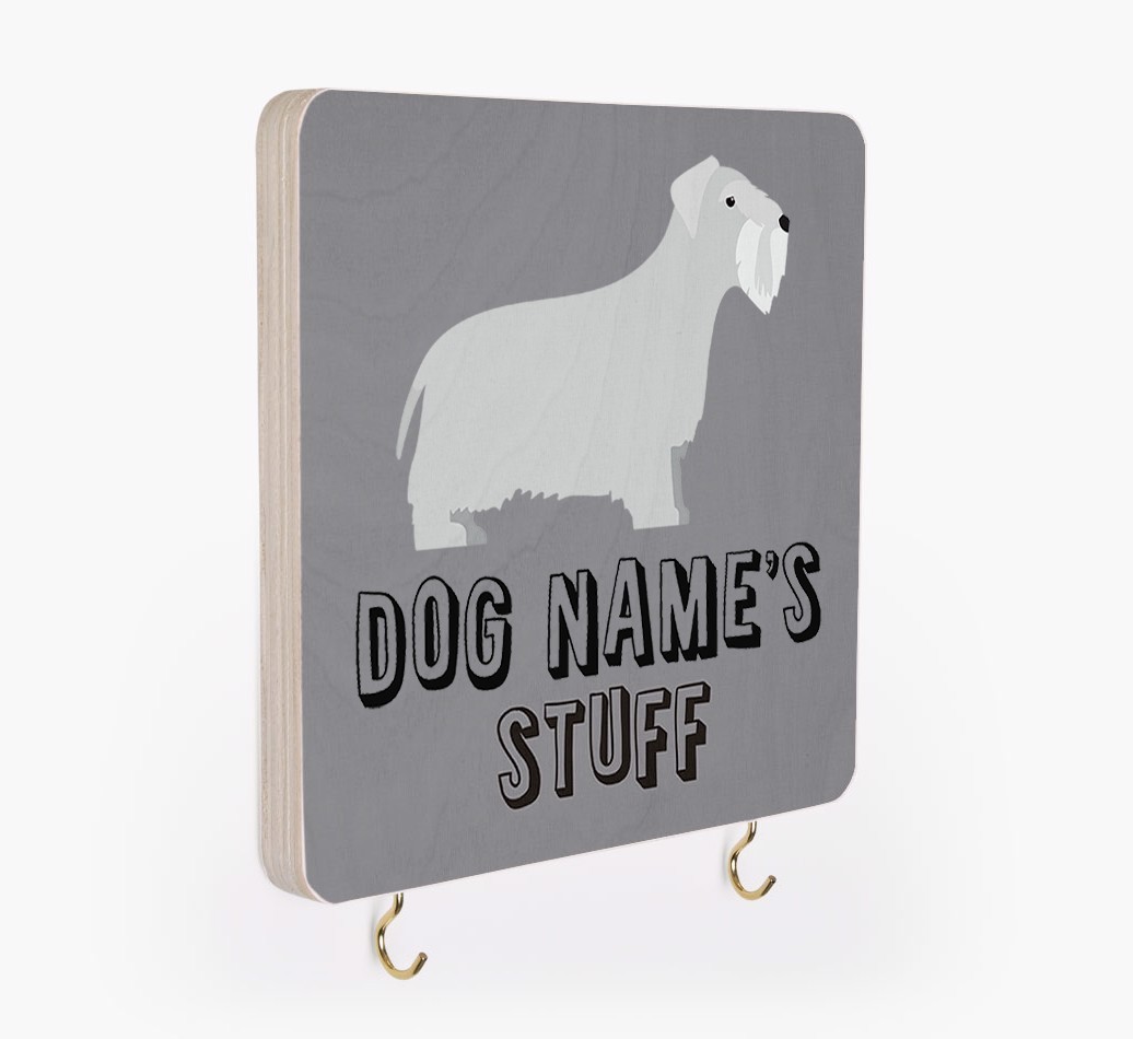 'Dog's Stuff' - Personalized {breedFullName} Lead & Collar Hanger