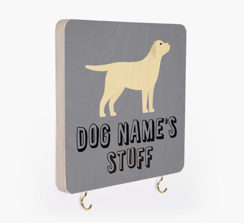 'Dog's Stuff' - Personalized {breedFullName} Lead & Collar Hanger