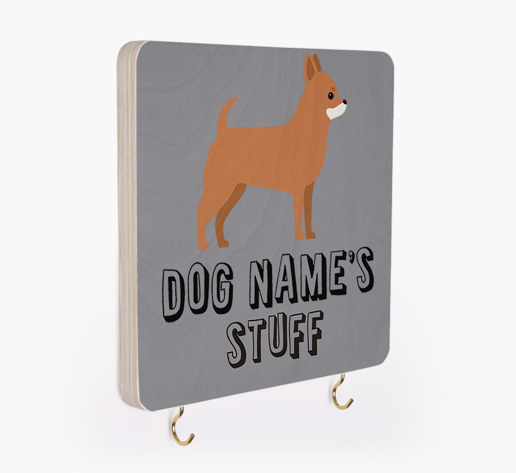 'Dog's Stuff' - Personalized {breedFullName} Lead & Collar Hanger