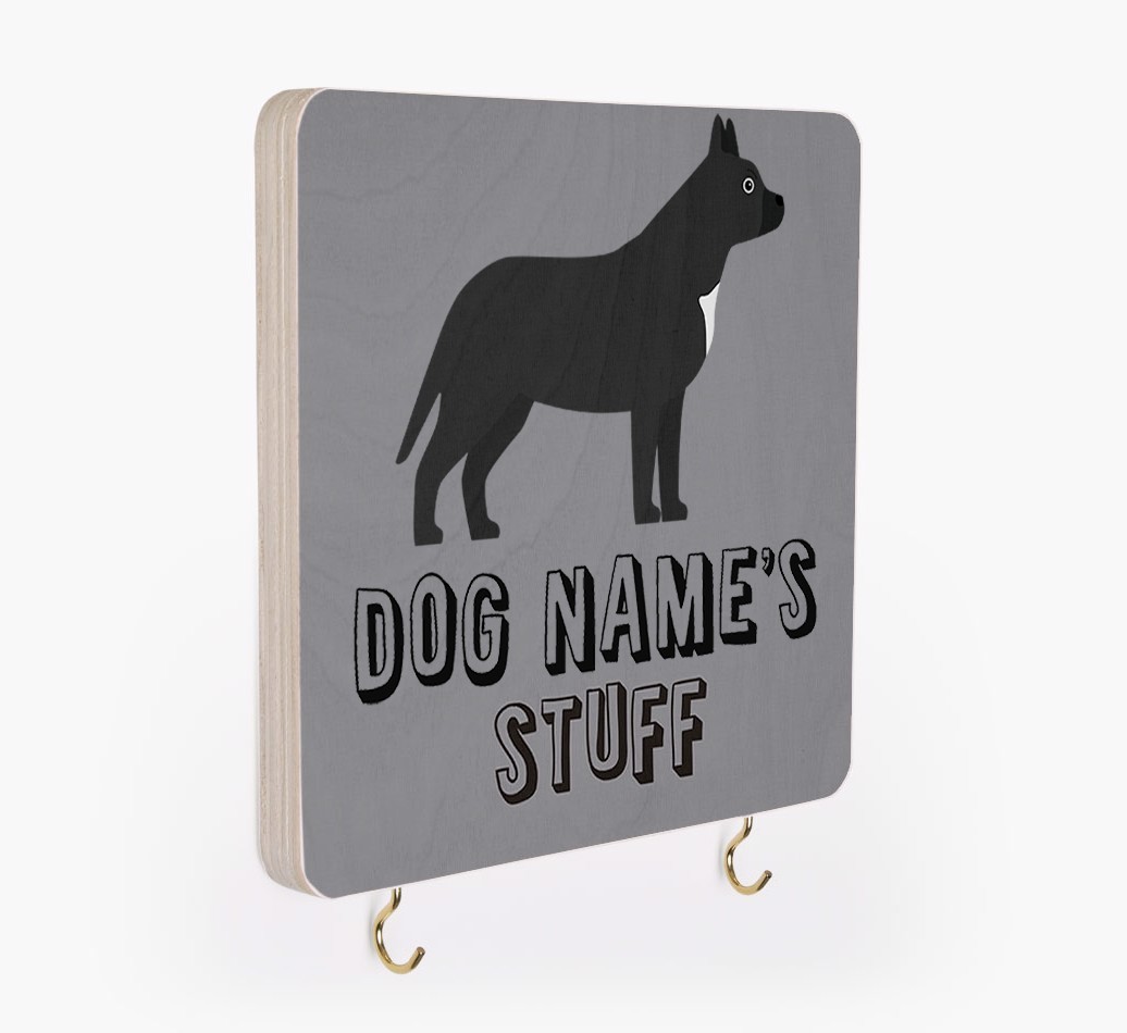 'Dog's Stuff' - Personalized {breedFullName} Lead & Collar Hanger