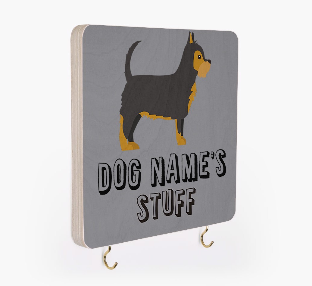 'Dog's Stuff' - Personalized {breedFullName} Lead & Collar Hanger