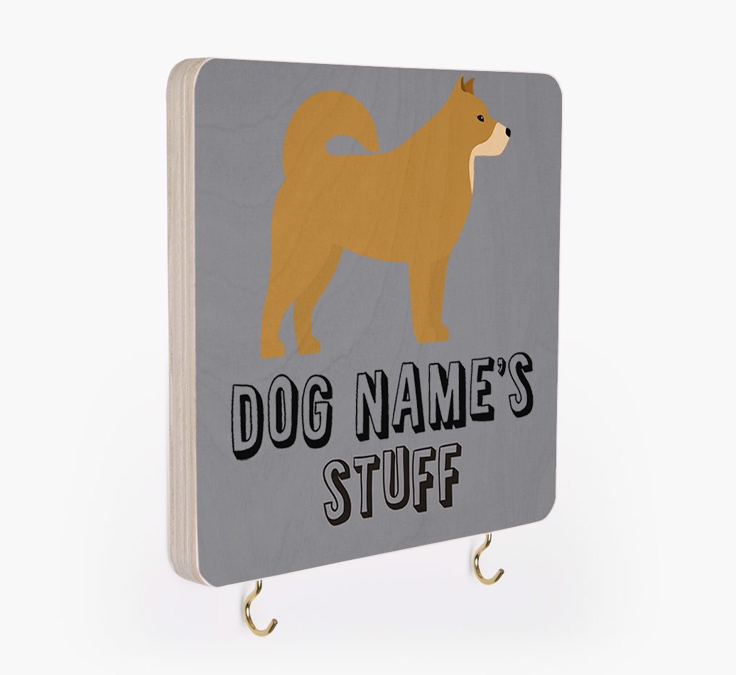 'Dog's Stuff' - Personalized {breedFullName} Lead & Collar Hanger