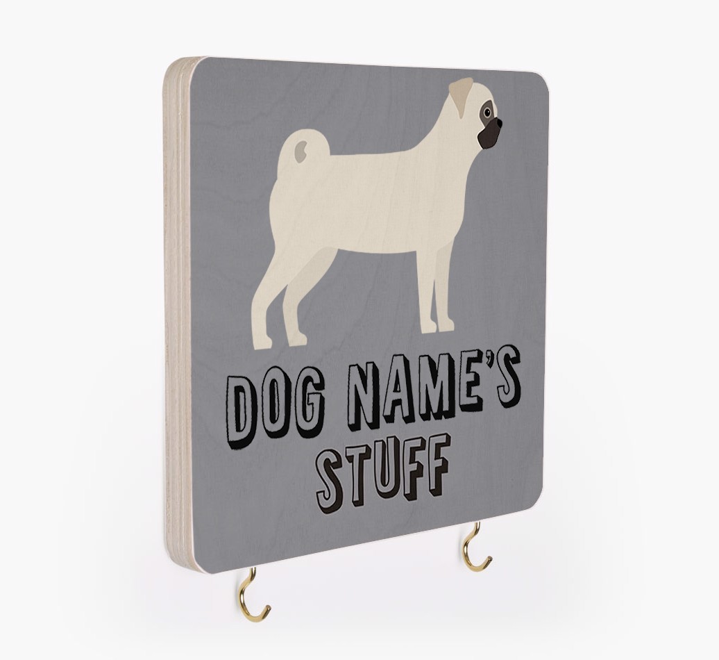 'Dog's Stuff' - Personalized {breedFullName} Lead & Collar Hanger