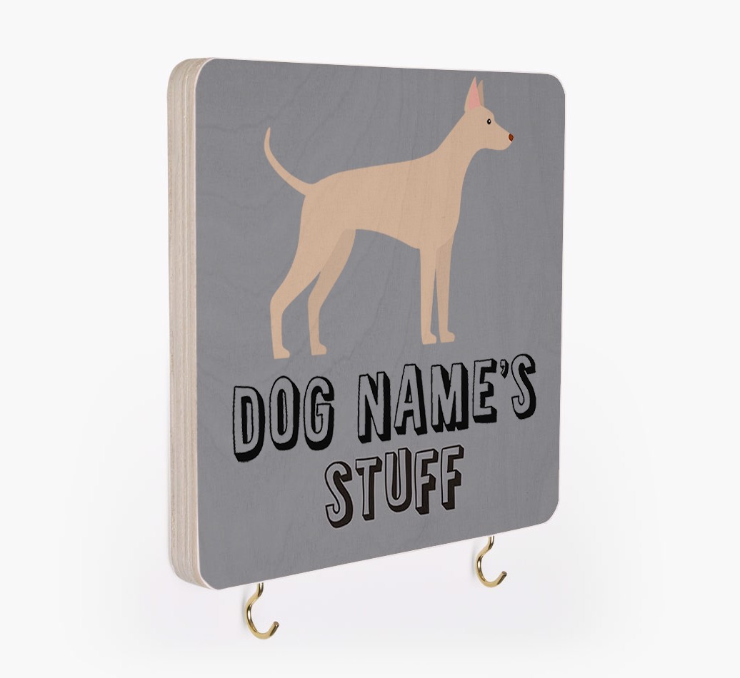 'Dog's Stuff' - Personalized {breedFullName} Lead & Collar Hanger