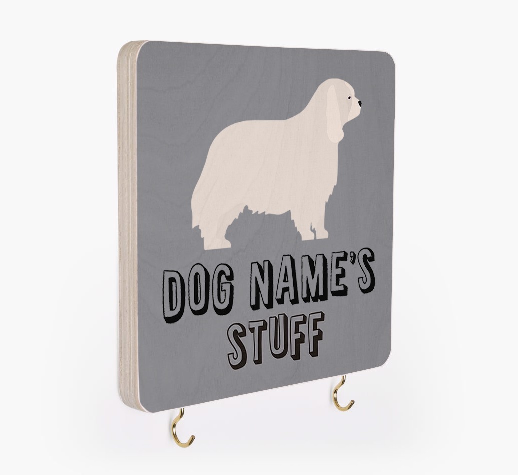 'Dog's Stuff' - Personalized {breedFullName} Lead & Collar Hanger