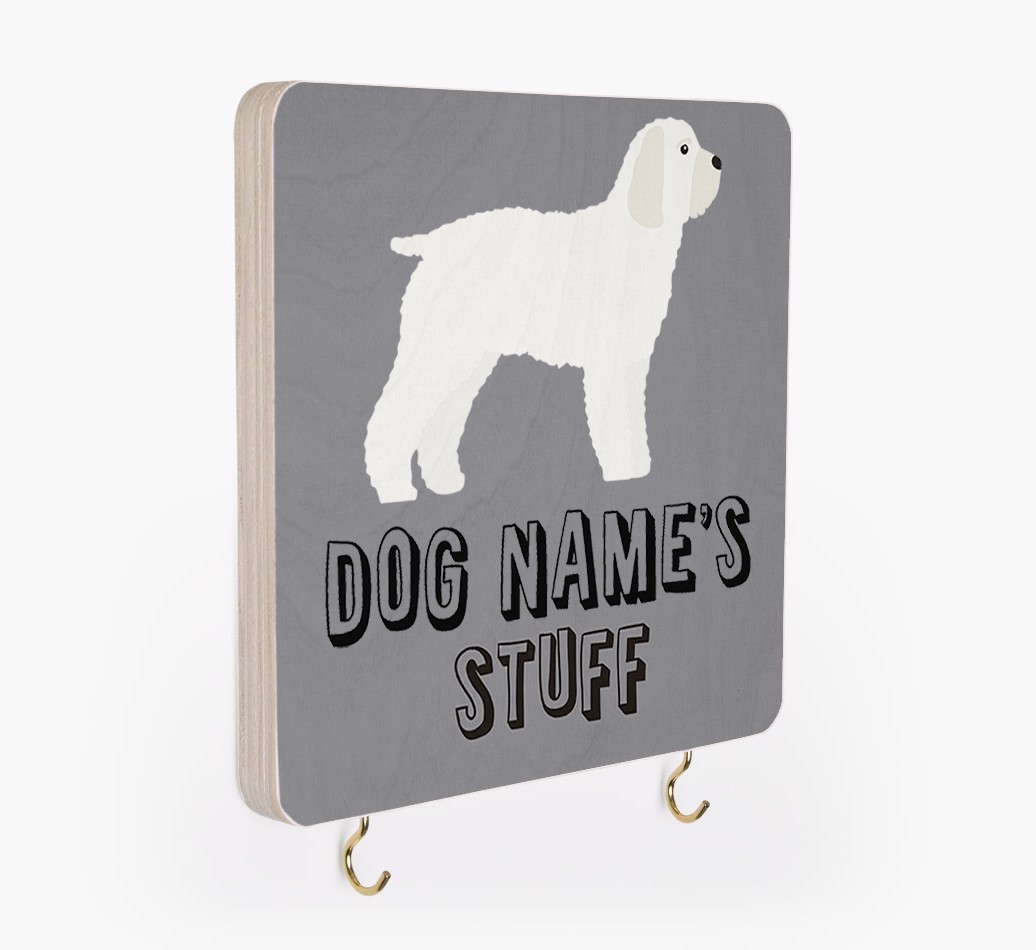 'Dog's Stuff' - Personalized {breedFullName} Lead & Collar Hanger