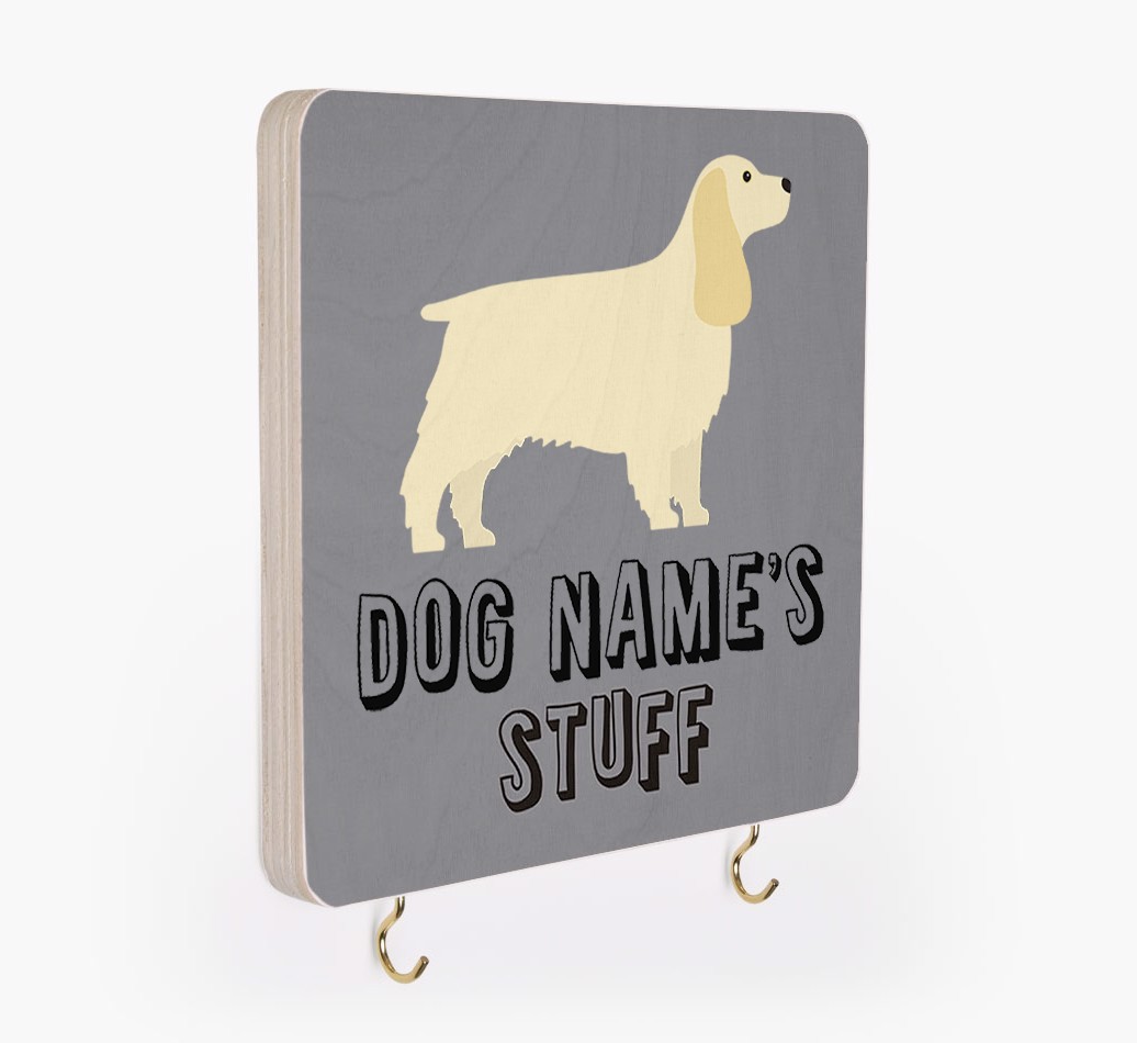 'Dog's Stuff' - Personalized {breedFullName} Lead & Collar Hanger