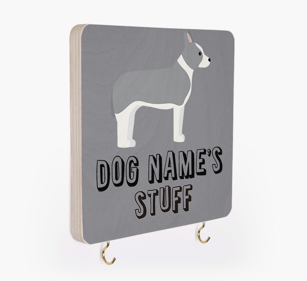 'Dog's Stuff' - Personalized {breedFullName} Lead & Collar Hanger