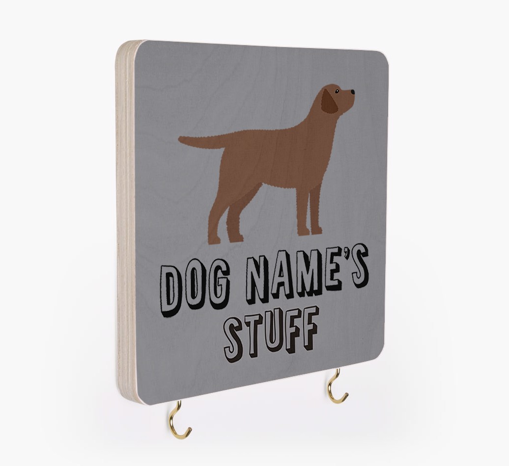 'Dog's Stuff' - Personalized {breedFullName} Lead & Collar Hanger
