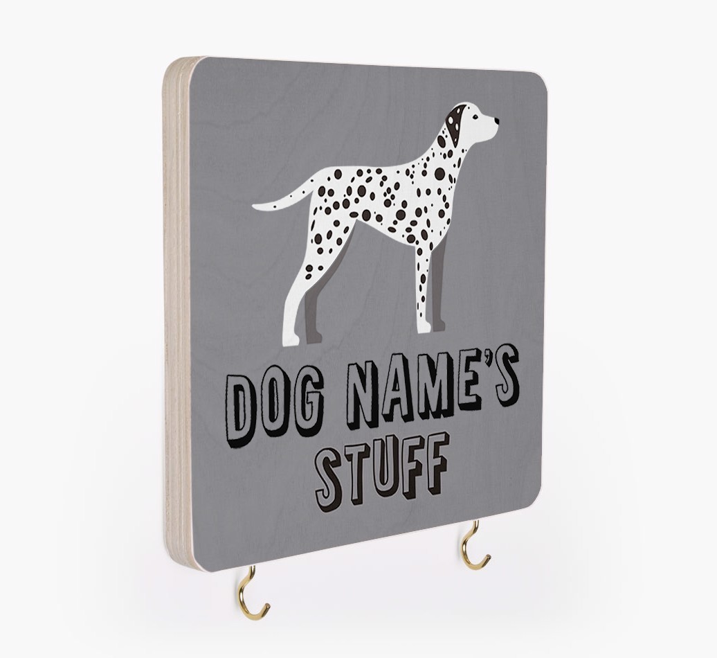 'Dog's Stuff' - Personalized {breedFullName} Lead & Collar Hanger