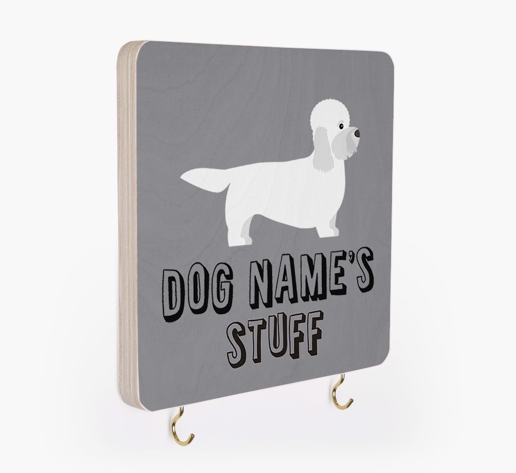 'Dog's Stuff' - Personalized {breedFullName} Lead & Collar Hanger