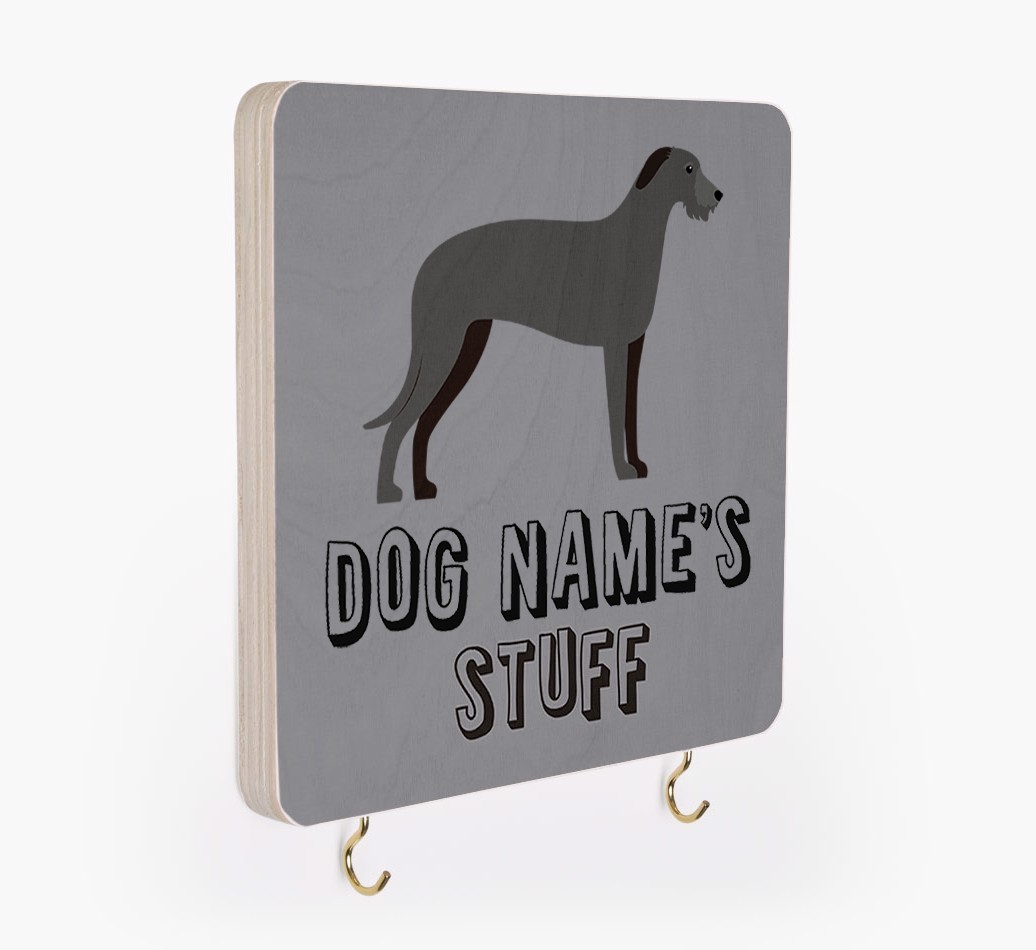 'Dog's Stuff' - Personalized {breedFullName} Lead & Collar Hanger