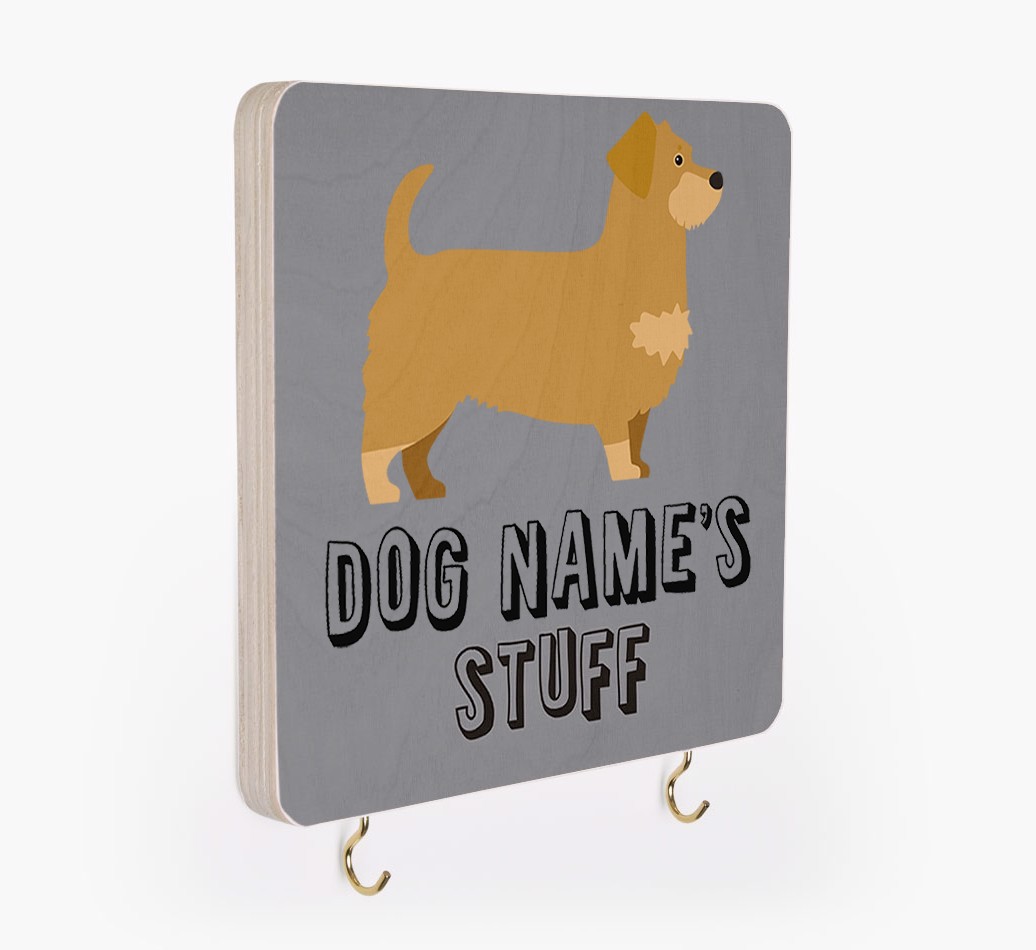 'Dog's Stuff' - Personalized {breedFullName} Lead & Collar Hanger