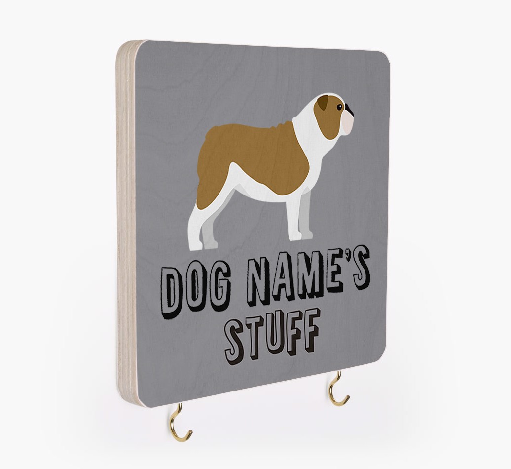 'Dog's Stuff' - Personalized {breedFullName} Lead & Collar Hanger