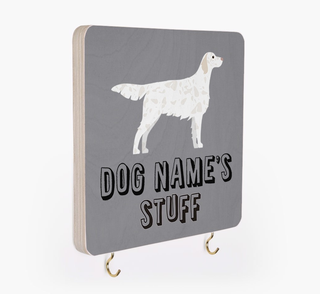 'Dog's Stuff' - Personalized {breedFullName} Lead & Collar Hanger