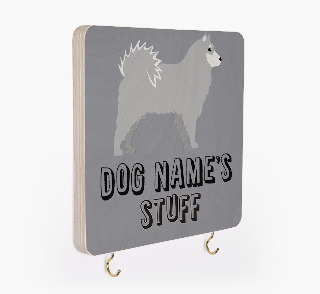 'Dog's Stuff' - Personalized {breedFullName} Lead & Collar Hanger
