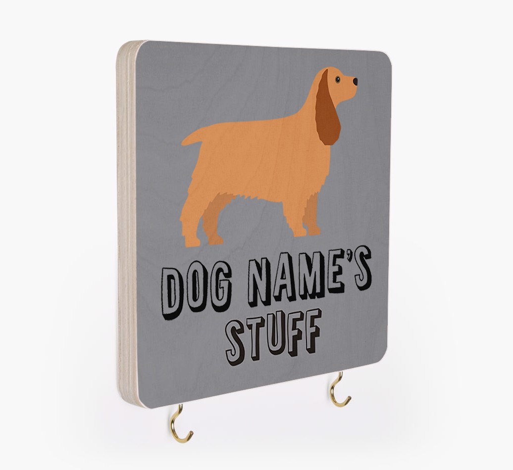'Dog's Stuff' - Personalized {breedFullName} Lead & Collar Hanger